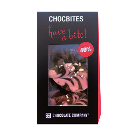 Шоколад молочный узорный дизайнерский Лепестки с клубникой CHCO, 100 гр