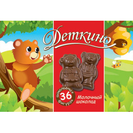 Шоколад молочный Шоколадные фигурки 36 фигурок Деткино, 135г