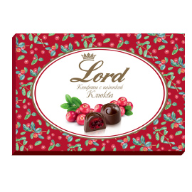 Шоколадные конфеты с начинкой Клюква LORD, 155гр