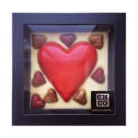 Шоколад молочный сердце с конфетами DE LUXE CHCO, 380 гр