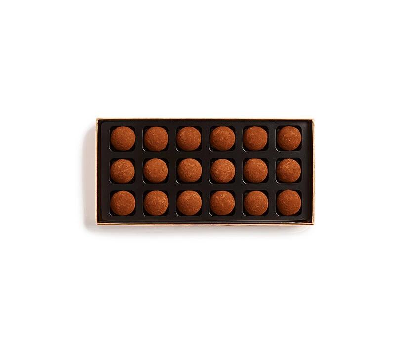 Шоколад PIERRE MARCOLINI, трюфель ганаш ванильный Du Jour 18шт, 108 гр