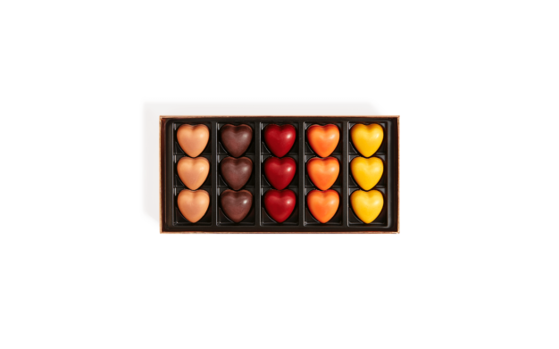 Шоколад PIERRE MARCOLINI, 15 HEARTS, сердца, 106,5 гр