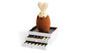 Шоколад PIERRE MARCOLINI, НАБОР 2 уровня + КРОЛИК - ассорти 30 яиц + 30 животных, 1150г