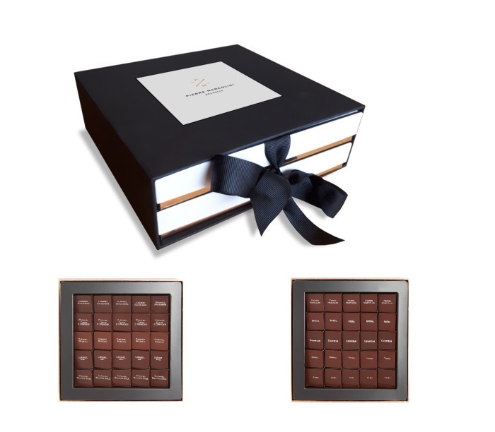 Шоколад PIERRE MARCOLINI в коробке ярусами, AROUND THE WORLD, два яруса, 200г
