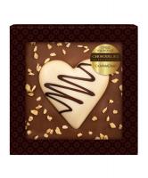 Сердце в шоколаде Карамель, 90 гр, блистер