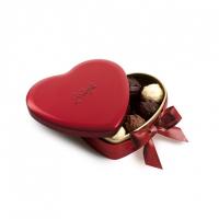 Шоколадные конфеты трюфели Heart Tin Red 10шт, SPRUNGLI, 120гр