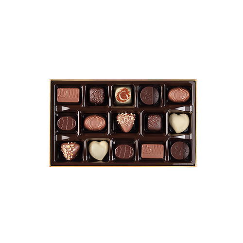 Шоколадные конфеты Godiva New Gold Collection: Gold Rigid Box 15шт GODIVA