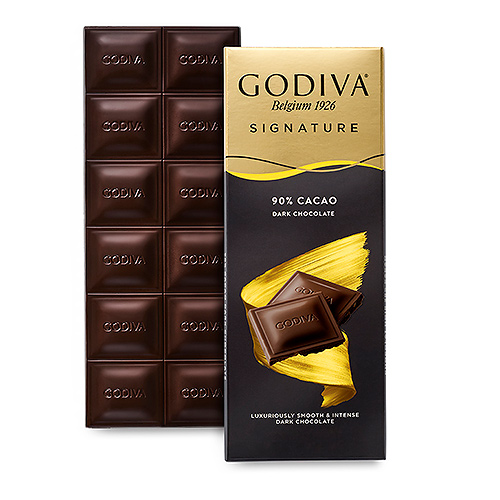 Шоколад темный Godiva Signature Tablet: Dark Chocolate 90% GODIVA, 90 гр