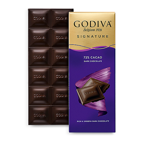 Шоколад темный Godiva Signature Tablet : Dark Chocolate 72% GODIVA, 90 гр