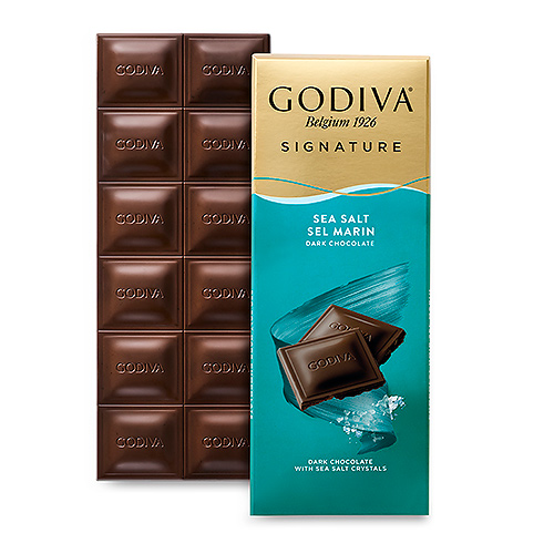 Шоколад темный (морская соль) Godiva Signature Tablet: Dark Sea Salt GODIVA, 90 гр