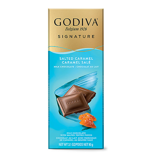 Шоколад молочный (соленая карамель) Godiva Signature Tablet: Milk Salted Caramel GODIVA, 90 гр