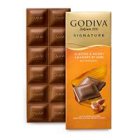 Шоколад молочный (медовый миндаль) Godiva Signature Tablet: Milk Honey Almond GODIVA, 90 гр_1