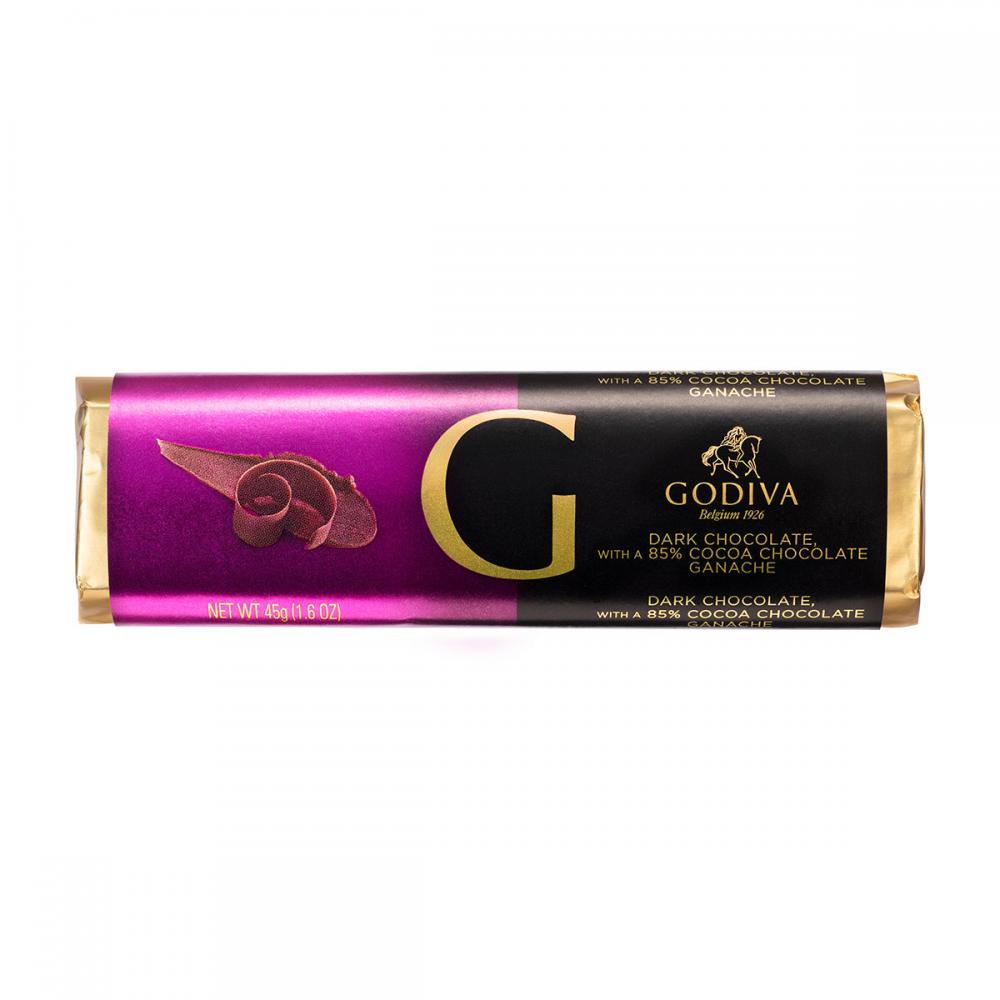 Шоколад темный Godiva Bar Dark Chocolate Ganache 85% GODIVA, 45 гр