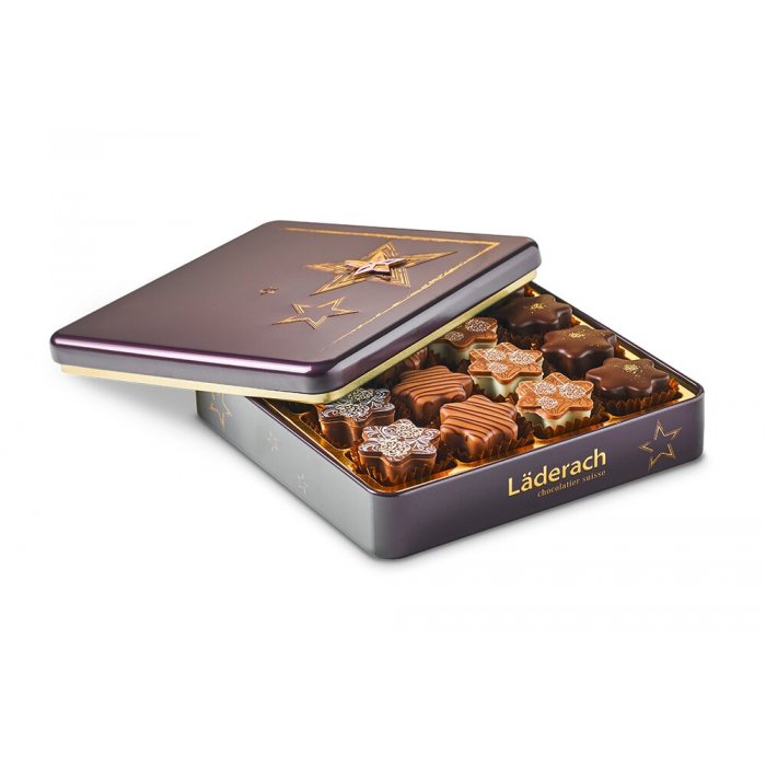 Шоколадные конфеты пралине Pralines Star assorted Box 16шт LADERACH, 180г