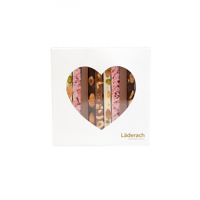 Шоколад ассорти Sticks Heartbox mini LADERACH, 95г