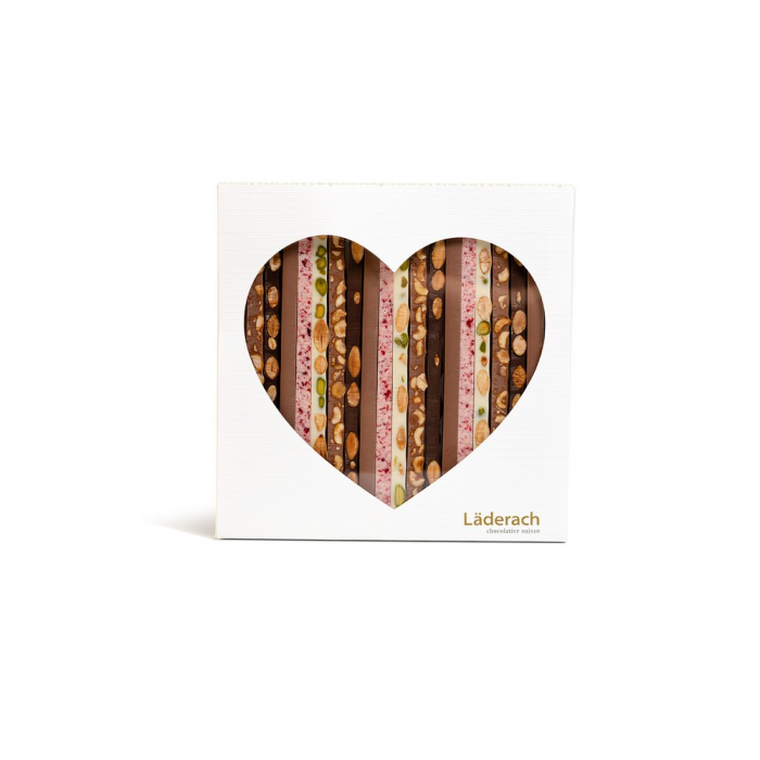 Шоколад ассорти Sticks Heartbox max LADERACH, 380г