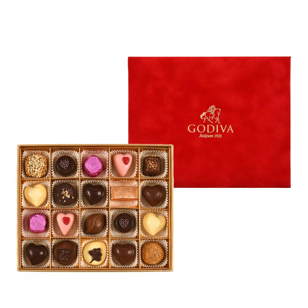 Шоколадные конфеты Red Velvet Giftbox 20шт, GODIVA, 260г