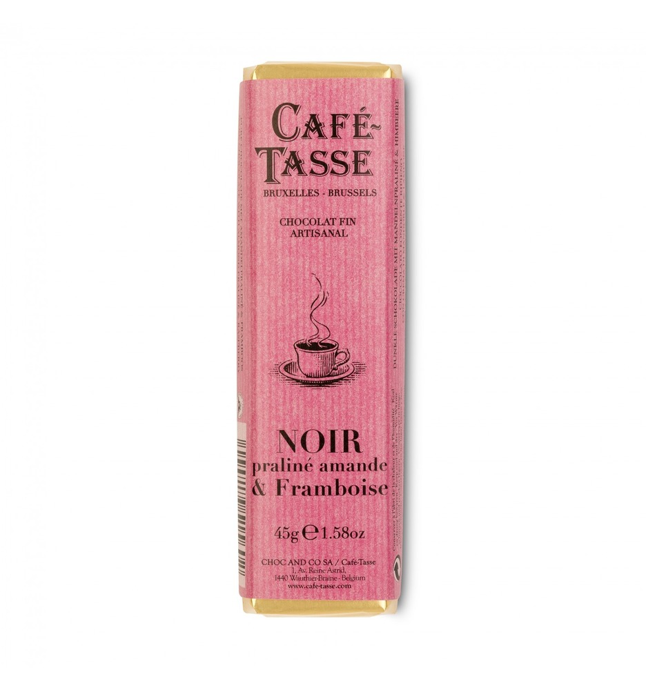 Шоколад темный Almond praline & Raspberry CAFFE-TASSE, 45г