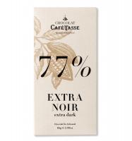 Шоколад темный Dark chocolate family bar 77% CAFE-TASSE, 85г_0