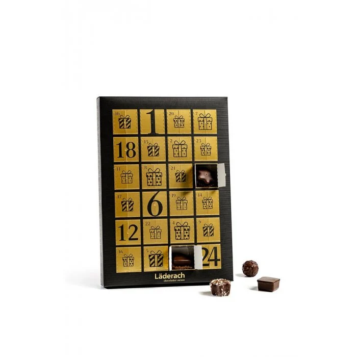 Пралине ассорти Advent Calendar Dark Chocolat Sujet 2022, 24шт,  LADERACH, 295г_0