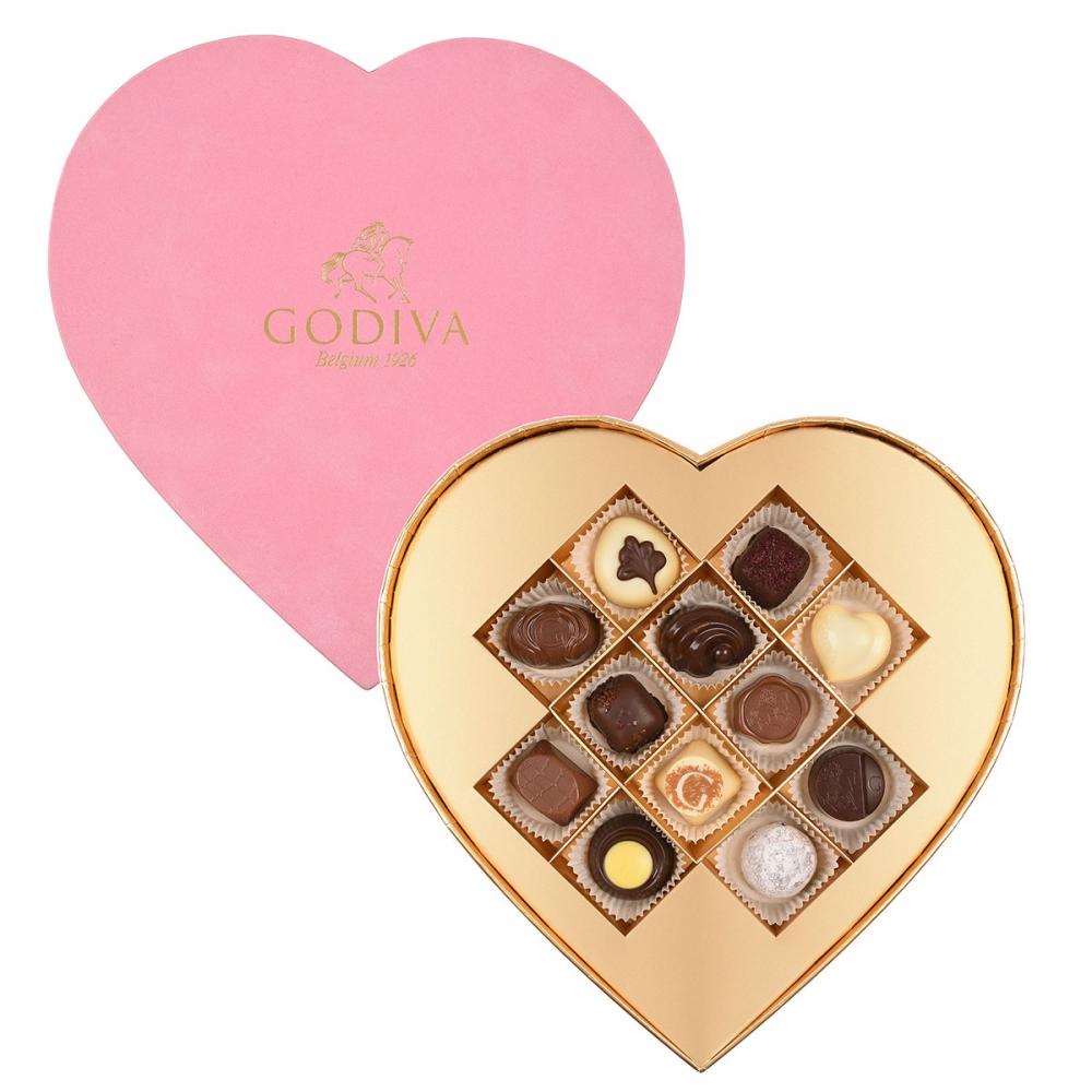 Шоколадные конфеты Godiva Pink Heart 12шт GODIVA