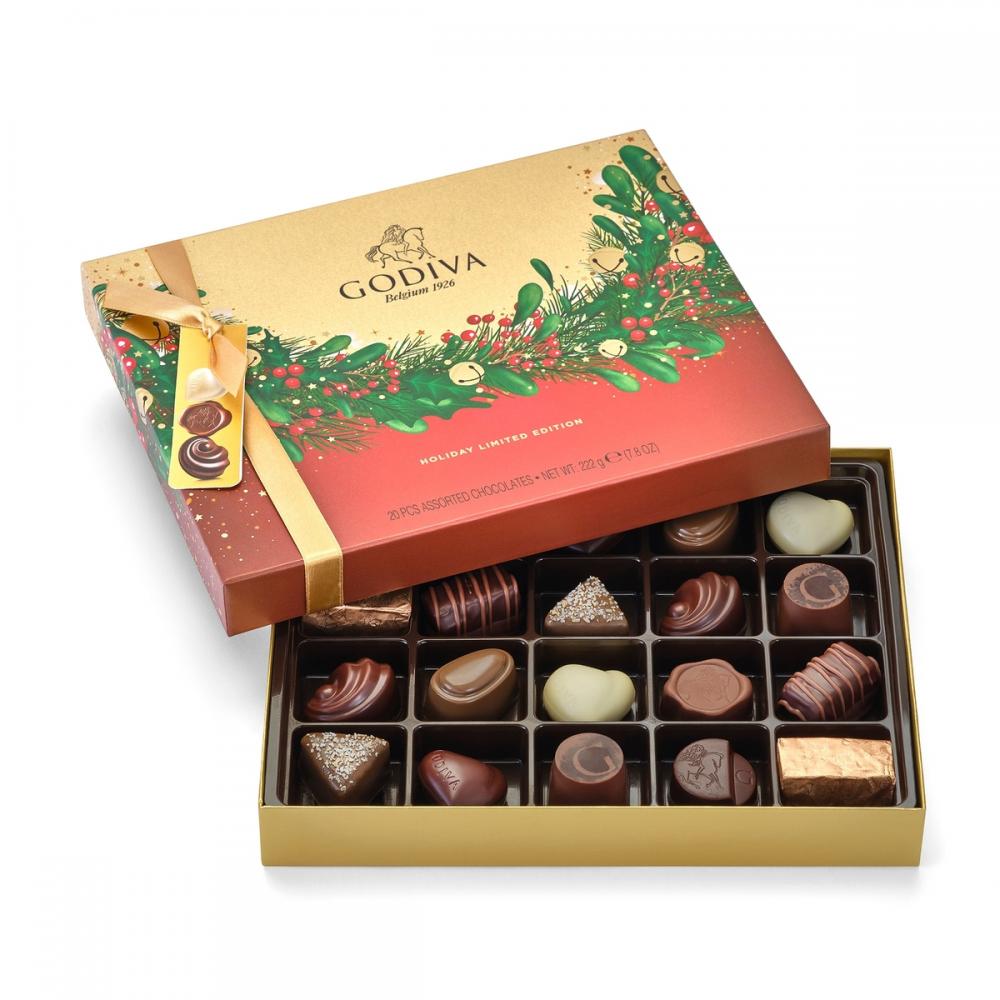 Пралине RED GIFTBOX 20шт, GODIVA, 222г