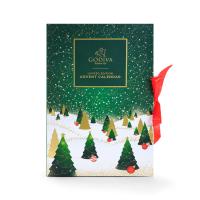 Шоколадные конфеты HOLIDAY JINGLE ADVENT CALENDAR 24шт, GODIVA_0