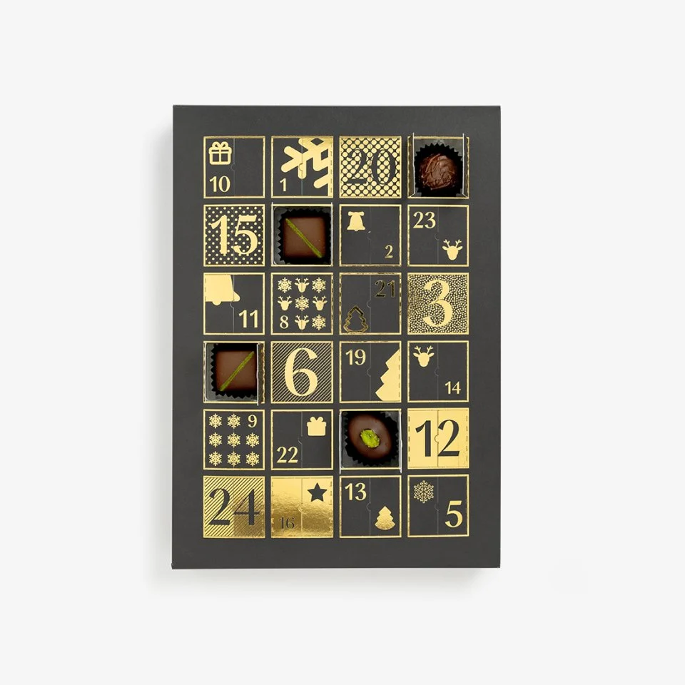 Пралине, трюфели Advent Calendar Dark Chocolat Sujet 2024 LADERACH, 295г_1