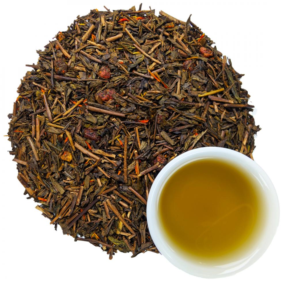 Зеленый чай японский Ходзича Клубника