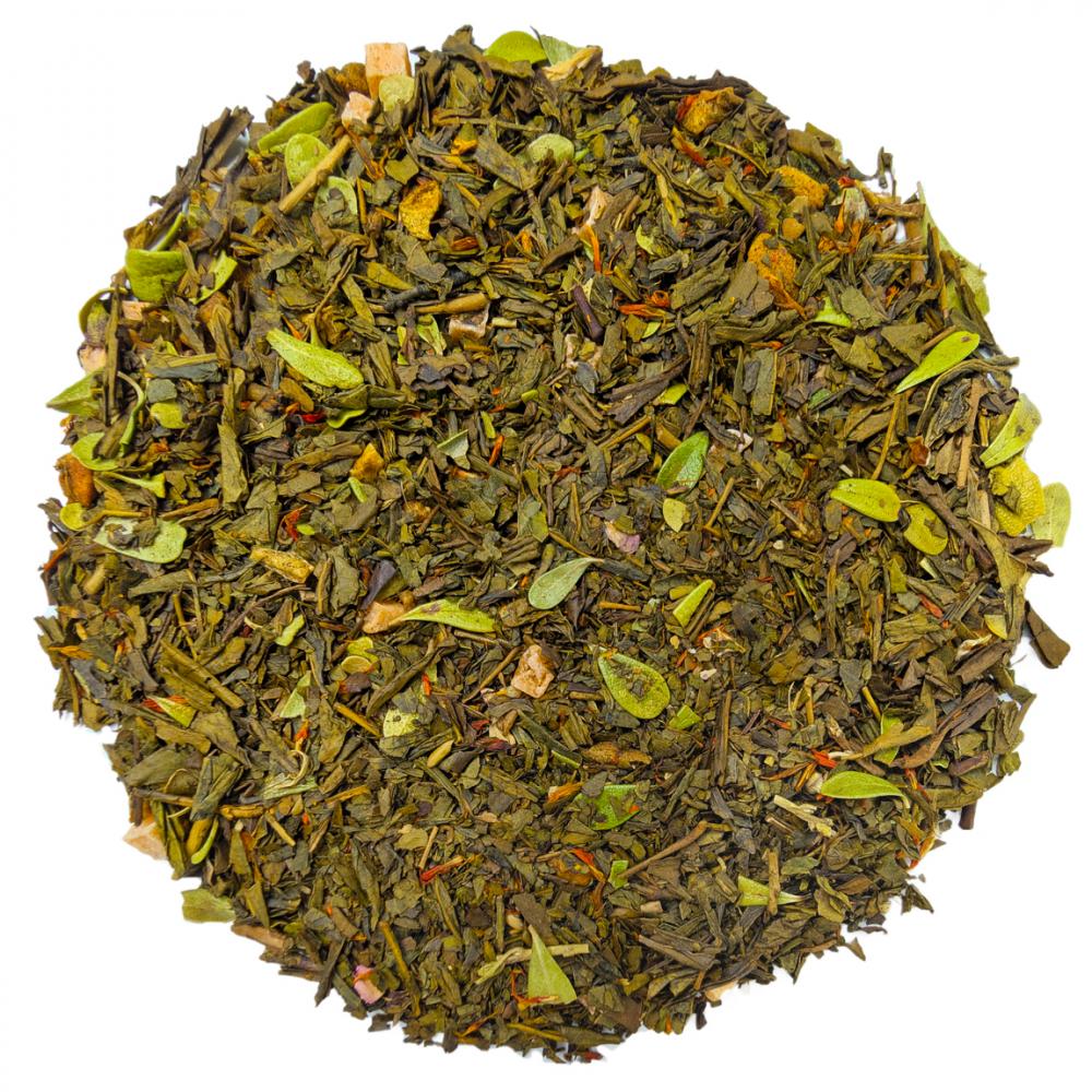 Зеленый чай японский Ходзича Айва с персиком