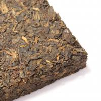 Шу пуэр Плитка №1 в бамбуковом листе, 230-250г_2