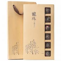 Подарочный набор зеленого связанного чая (скрученный с цветами) в коробке, 18шт, 180-200г_0