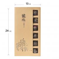 Подарочный набор зеленого связанного чая (скрученный с цветами) в коробке, 18шт, 180-200г_5