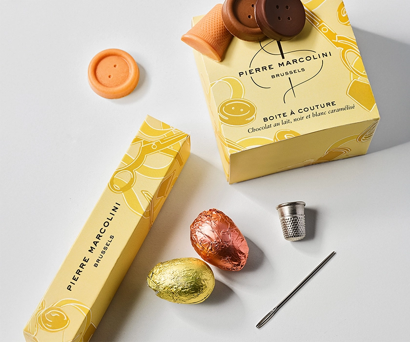Шоколадные яйца пралине 5 шт PIERRE MARCOLINI, 55 гр_1
