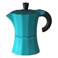 Гейзерная кофеварка Morosina синяя, 150 мл (на 3 чашки)