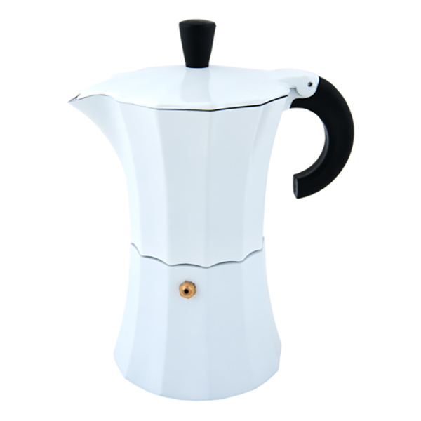 Гейзерная кофеварка Morosina белая, 300 мл (на 6 чашек)