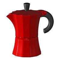 Гейзерная кофеварка Morosina красная, 450 мл (на 9 чашек)
