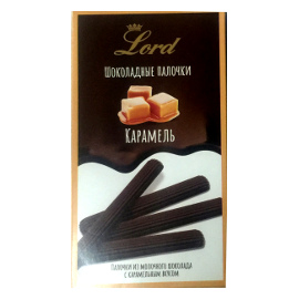 Палочки из молочного шоколада с карамельным вкусом 80 гр
